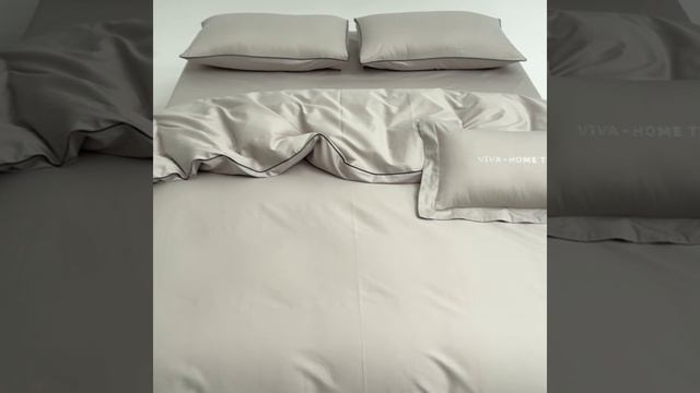 Комплект постельного белья Однотонный Сатин Элитный «Серый жемчуг»