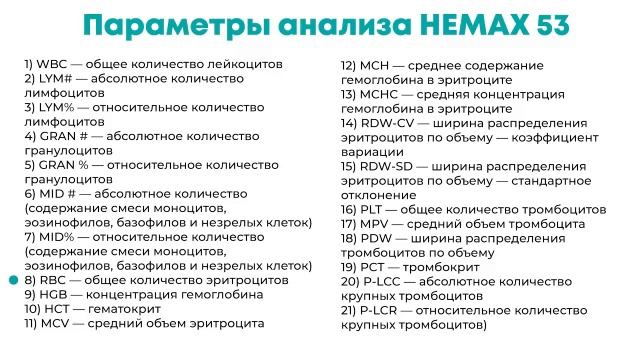 HEMAX 53 Анализатор гематологический автоматический КОМБИНИРОВАННЫЙ