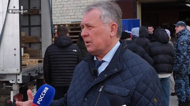 Караван гуманитарной помощи отправился из Алтайского края в зону СВО и в приграничные территории