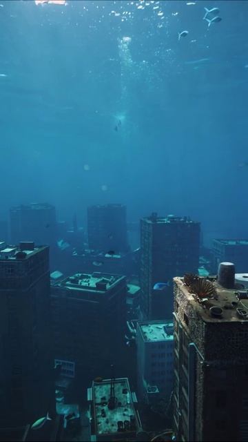 Подводный город: тайны затонувших улиц #глубина #подводныймир #город