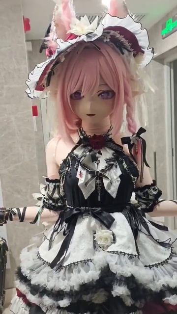 Милая лолитная кигуруми-ведьма.