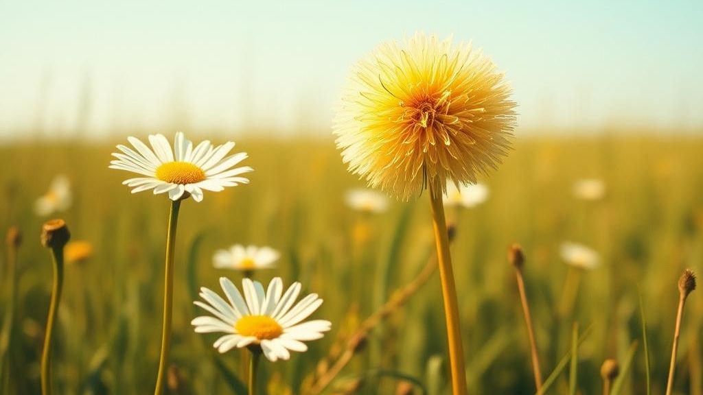 Ромашка и Одуванчик Chamomile And Dandelion