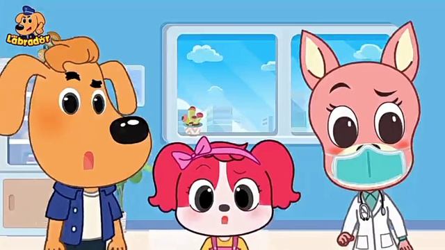 Храбрый шериф Лабрадор — все на медосмотр, познавательный мультфильм.