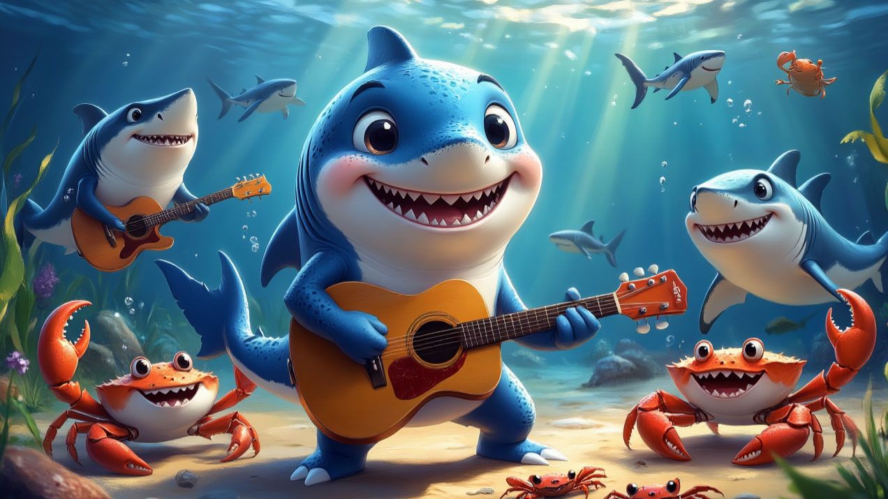 Мультики для детей. Веселая песенка акуленка