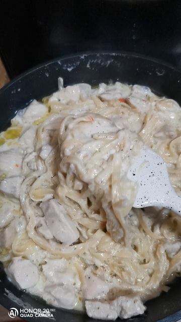 Паста с курицей и сыром, в сливках🥰