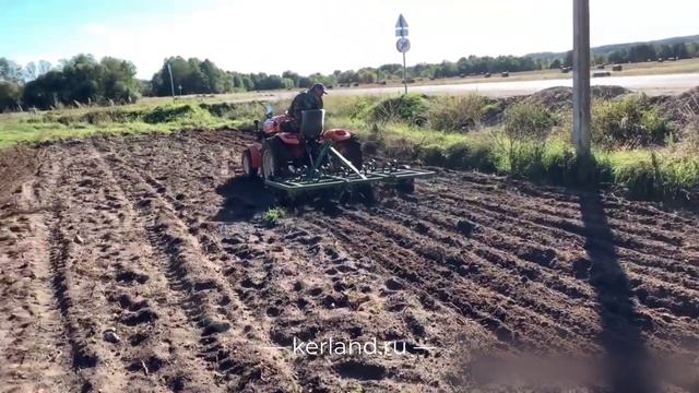 Культиватор Kerland KT-210 в агрегате с трактором Кентавр Т-24 Pro