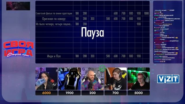 СВОЯ ИГРА с МЕЛЛШЕРОМ, ПЯТЁРКОЙ, ШАМПАНОВЫМ, ФИСПЕКТОМ и СОНЕЧКОЙ