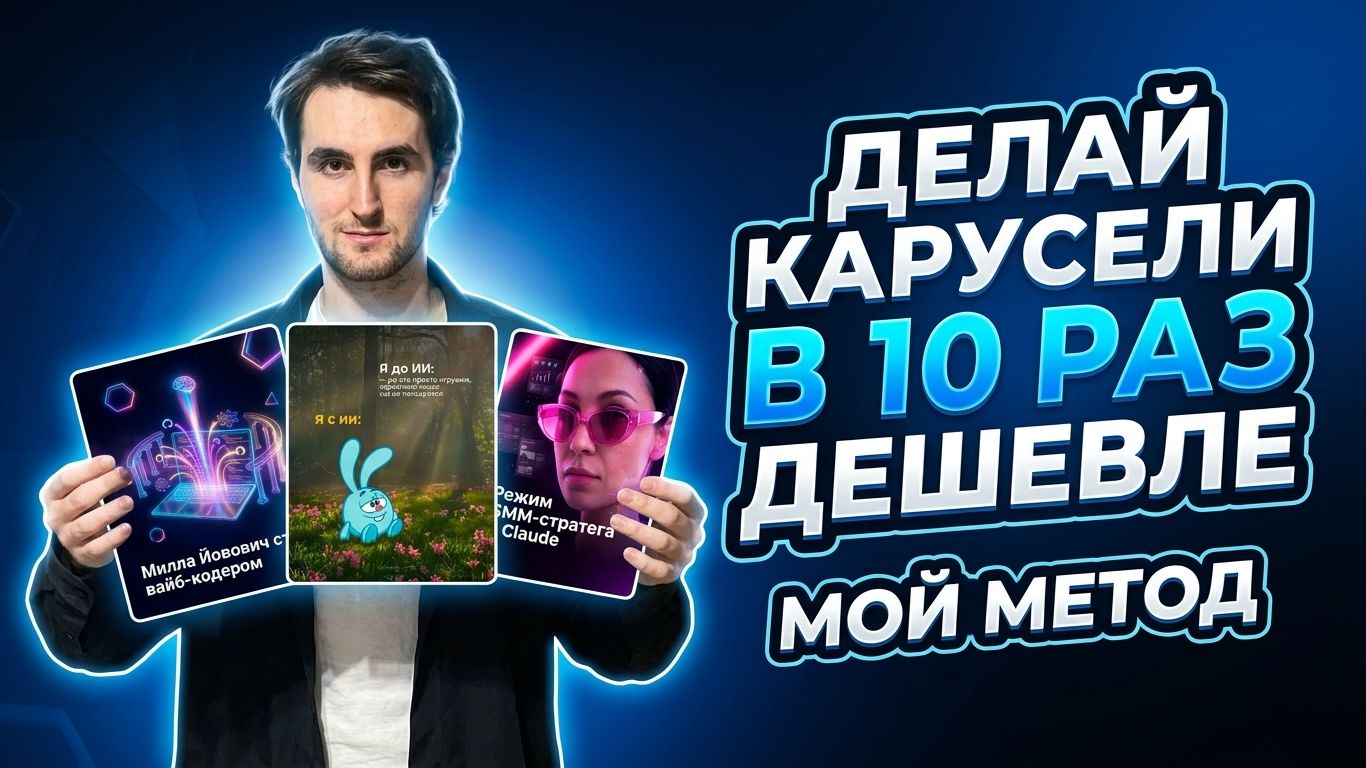 КАРУСЕЛИ ДЛЯ СОЦСЕТЕЙ ЗА 2 МИНУТЫ С ПОМОЩЬЮ ИИ — НОВЫЙ VIRALE