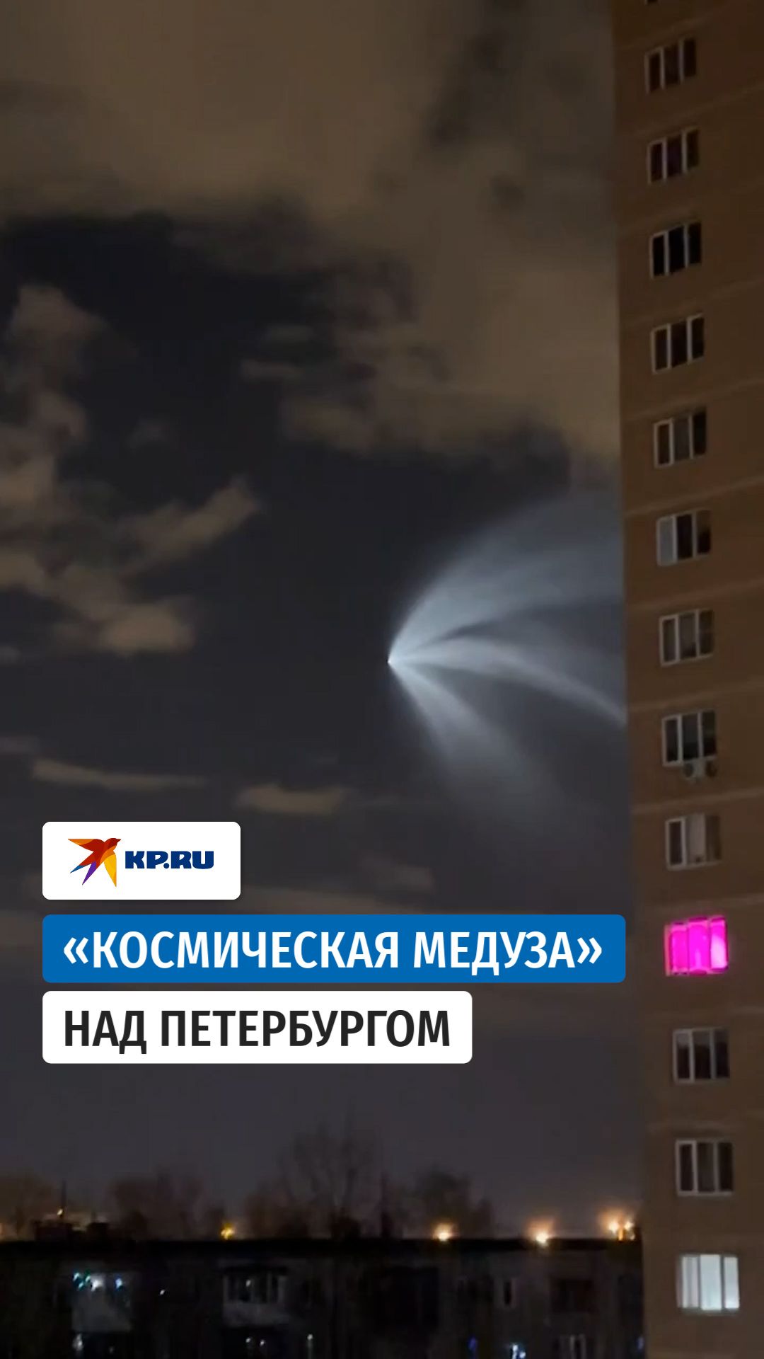 «Космическая медуза» пролетела над Санкт-Петербургом