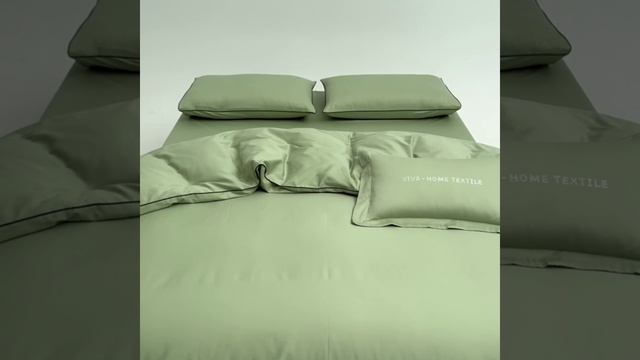 Комплект постельного белья Однотонный Сатин Элитный «Свежий мятный»