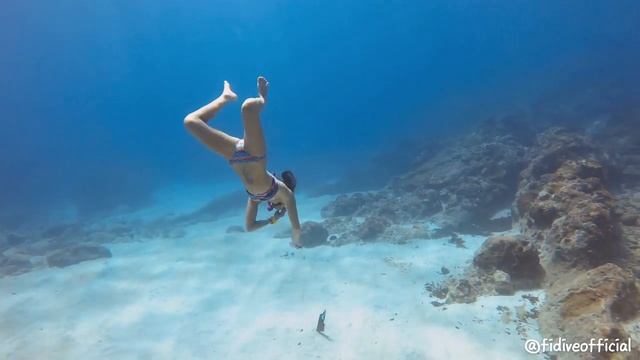 FiDive's Angels Freediving Girl's Epic 1-min No Fin Dive To -12M