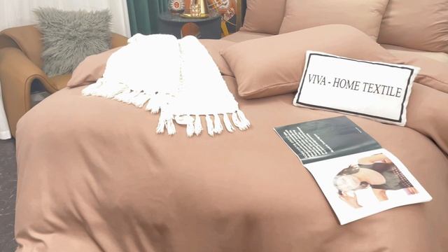 Комплект постельного белья Однотонный Сатин «Теплый закат»