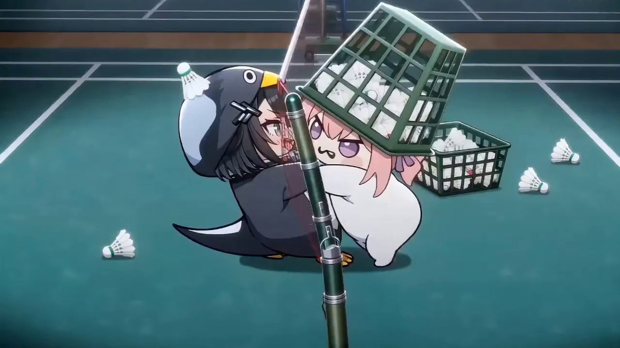 Поединок по бадминтону между маленьким пингвином Гугугагой и Доро!