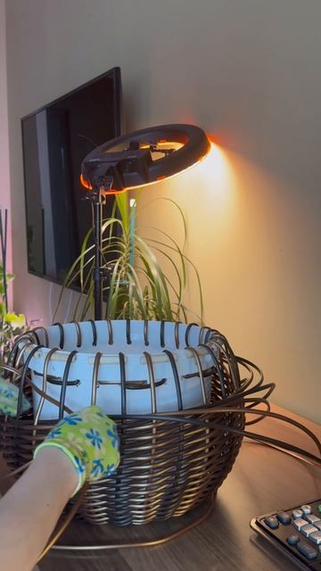 Кашпо из ротанга