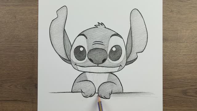 Обучающий рисунок — Как нарисовать Стича — Пошаговый гид по рисованию для начинающих