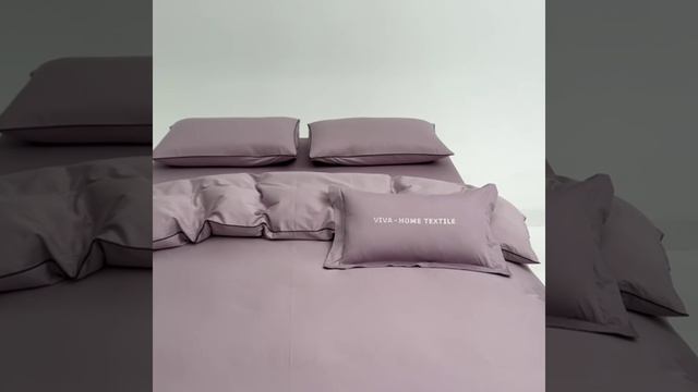 Комплект постельного белья Однотонный Сатин Элитный «Лиловая мечта»