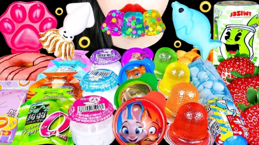 🌈 Радужные десерты 🌈 - СЛАДОСТИ и МАГИЧЕСКИЕ желе АСМР Мукбанг. ASMR еда.