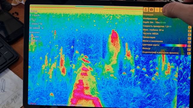 Трансляция изображения с Humminbird Helix на планшет 12.4 дюйма в высоком разрешении