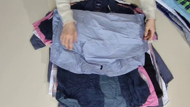 Лот 2642 Мужские Рубашки кор.рукав Германия ПРЕМИУМ 1240р_кг 6,1кг 31ед