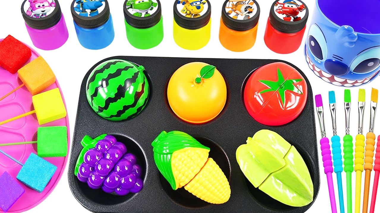 Мультики для малышей. Яркие фрукты и овощи на липучках с желешками. Смотреть онлайн мультики детям.