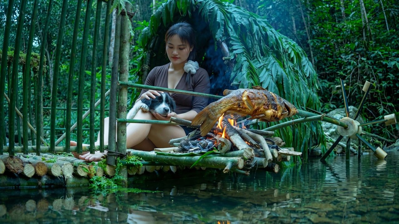 От воды к дикой природе — построено убежище, поймана рыба!