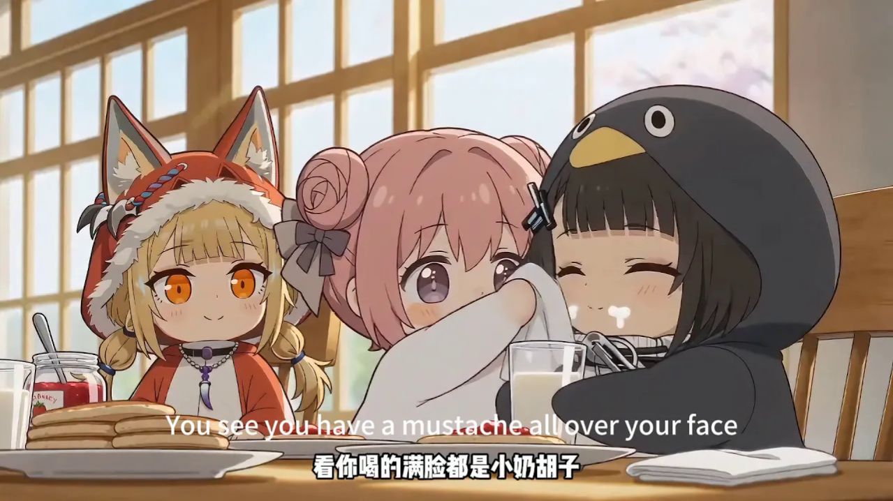 Рози пришла поиграть с маленьким пингвином гугугагой и Доро!