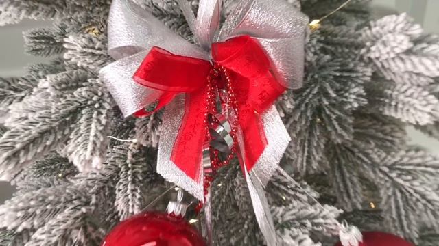 Елочное украшение - гирлянда ГРАЦИЯ, красная, 45 см, С1808-кр