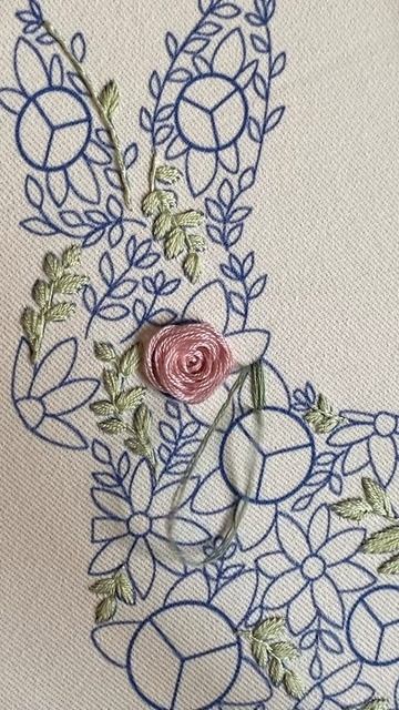 Гладьевой шов, вышивка для начинающих, арт. WB 376435767