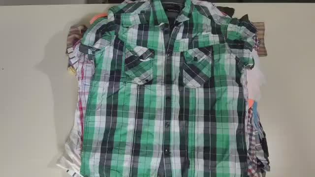 Лот 2601 Мужские рубашки Короткий рукав Германия ПРЕМИУМ 1240р_кг 11кг 55ед