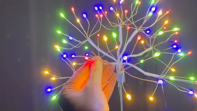 Садовый светильник ЗВЁЗДНЫЙ ОДУВАНЧИК, 80 разноцветных LED-огней, серебряный, 0.5+5 м, 1088050