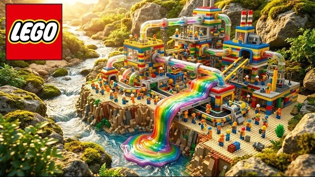Я построил фабрику радужной слизи из LEGO! 🌈🤯 Lego Auto Tech
