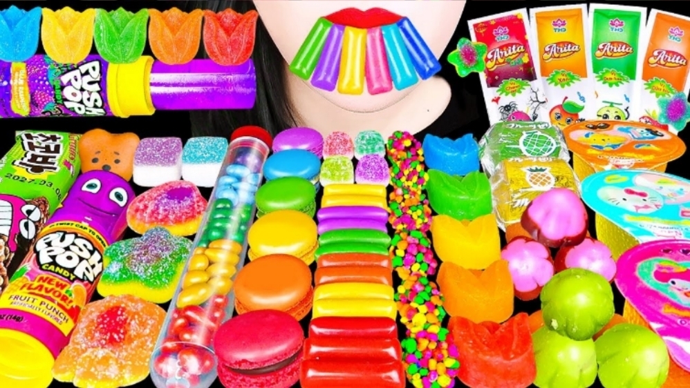 🌈 Радужные десерты 🌈 - СЛАДОСТИ и МАГИЧЕСКИЕ желе АСМР Мукбанг. ASMR еда.