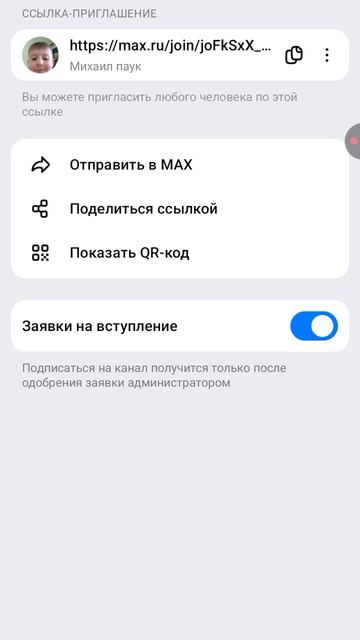 создал Макс канал