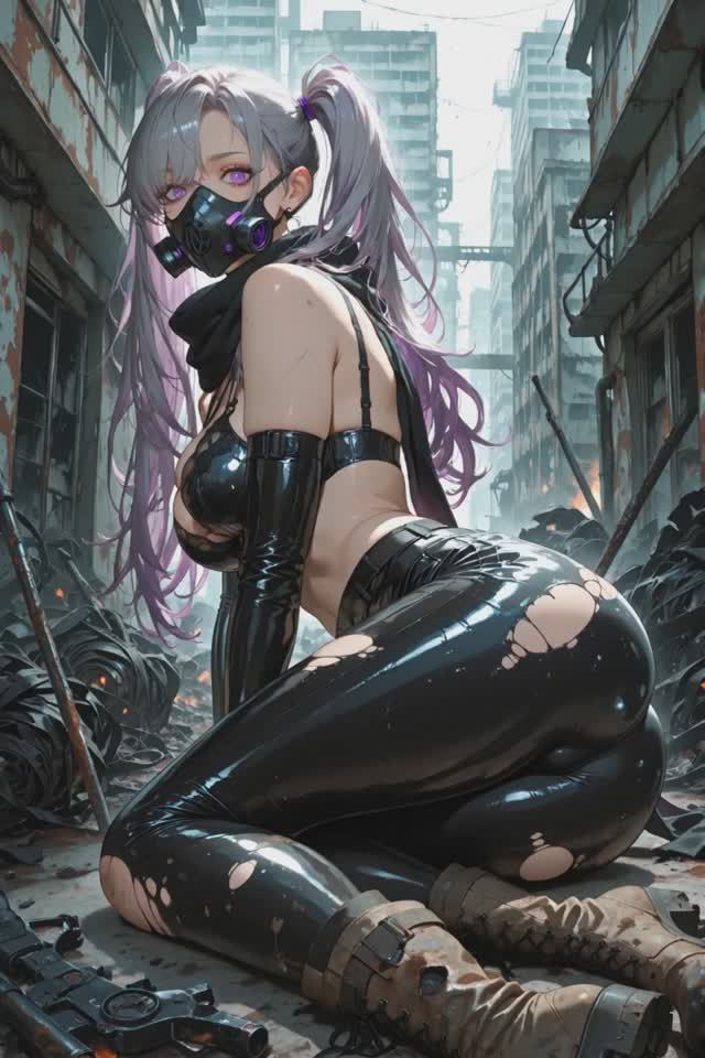 Анимешка бегает