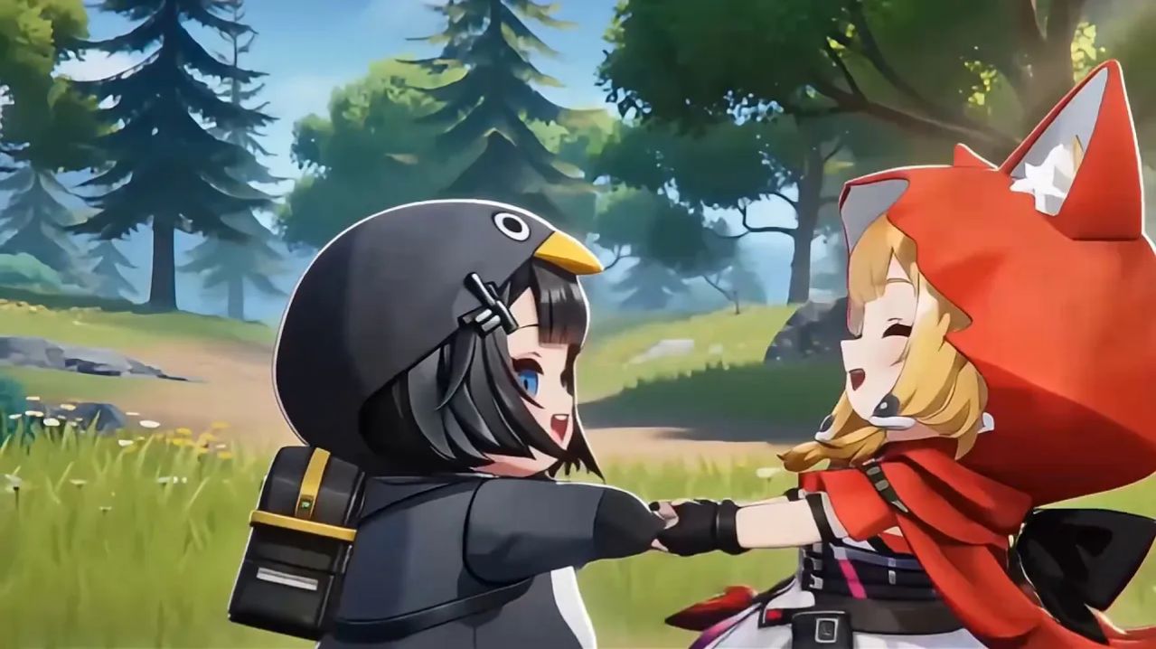 Гугугага, маленький пингвиненок, тренируется против Рози в битве