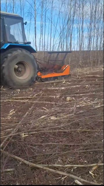 Работа кусторезом КДК-1.8