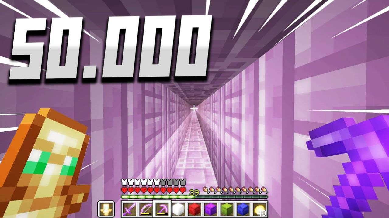 как я пробежал 59,495 блоков в энде в майнкрафт хардкоре?