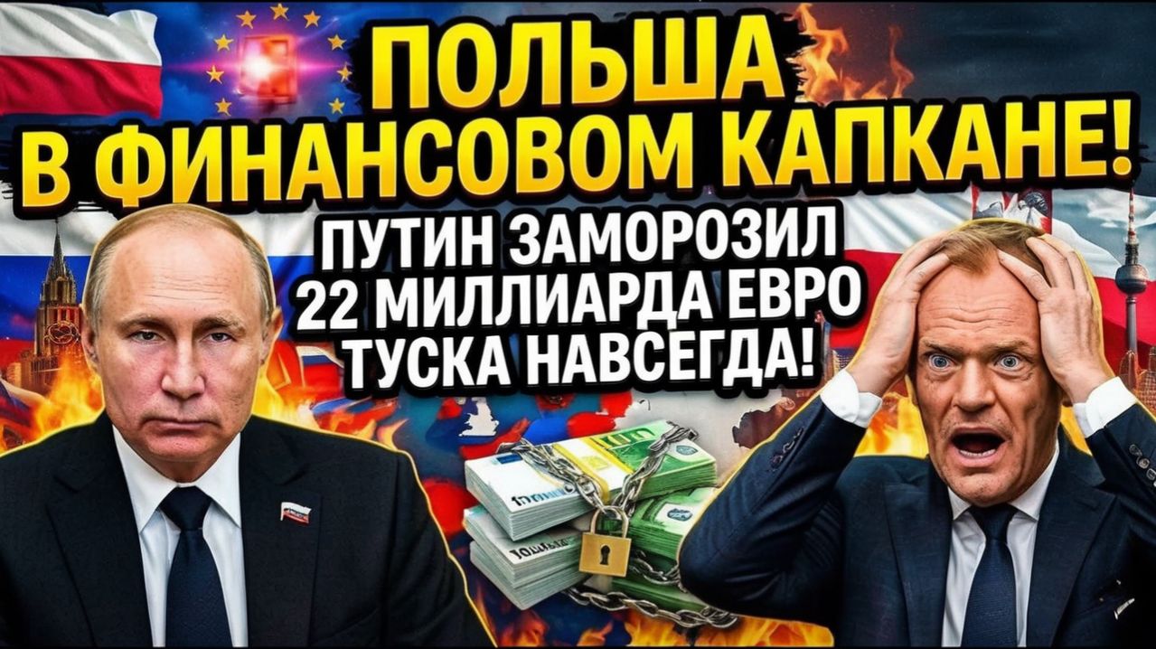 ПОЛЬША В ФИНАНСОВОМ КАПКАНЕ! Путин заморозил 22 миллиарда евро Туска навсегда