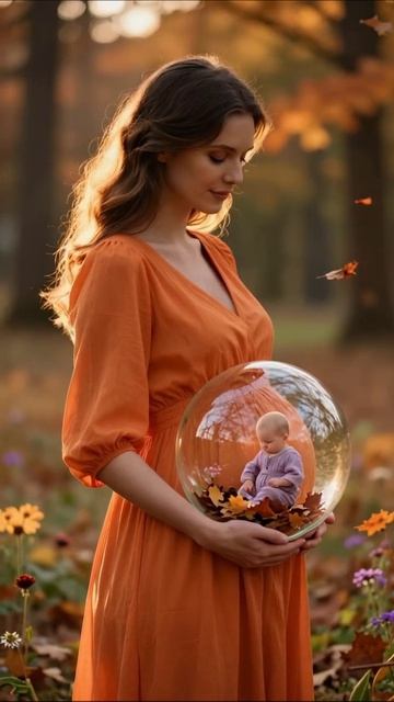 Мир в ладонях: волшебство осени #осень #мама #фантазия