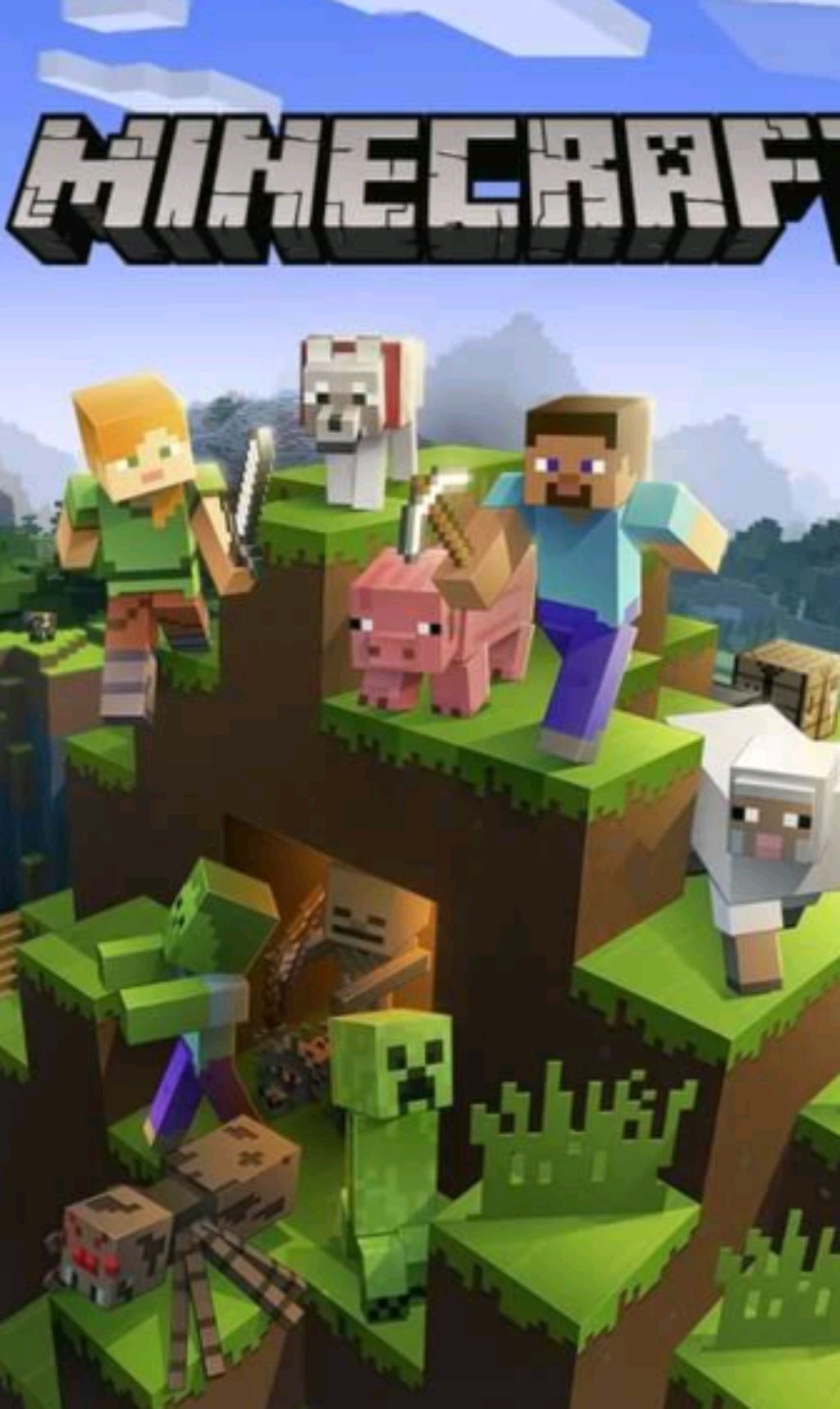 играю с другом в Minecraft