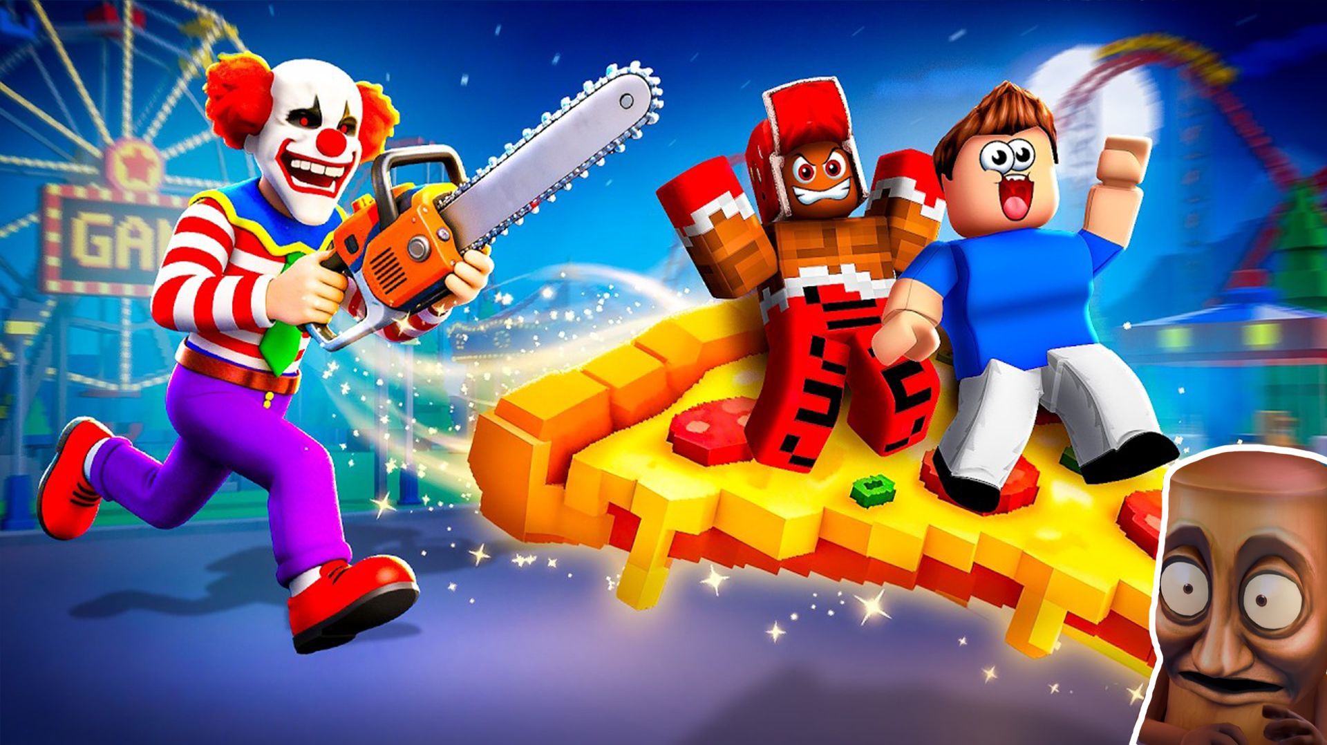 ТУНГ САХУР СМОТРИТ - 😱 МОЙ ДРУГ ЧИТЕРИТ! ПОБЕГ ОТ ДИКОГО КЛОУНА В РОБЛОКС!