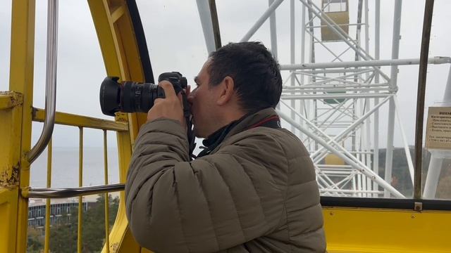 На колесе обозрения в Зеленогорском парке культуры и отдыха.