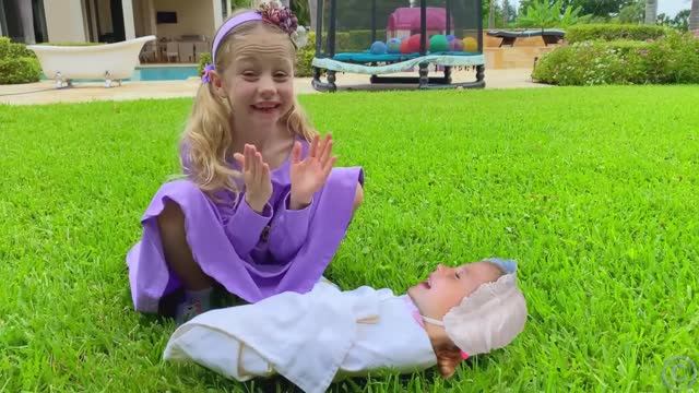 Nastya Found A Doll And Pretends To Be A Parent