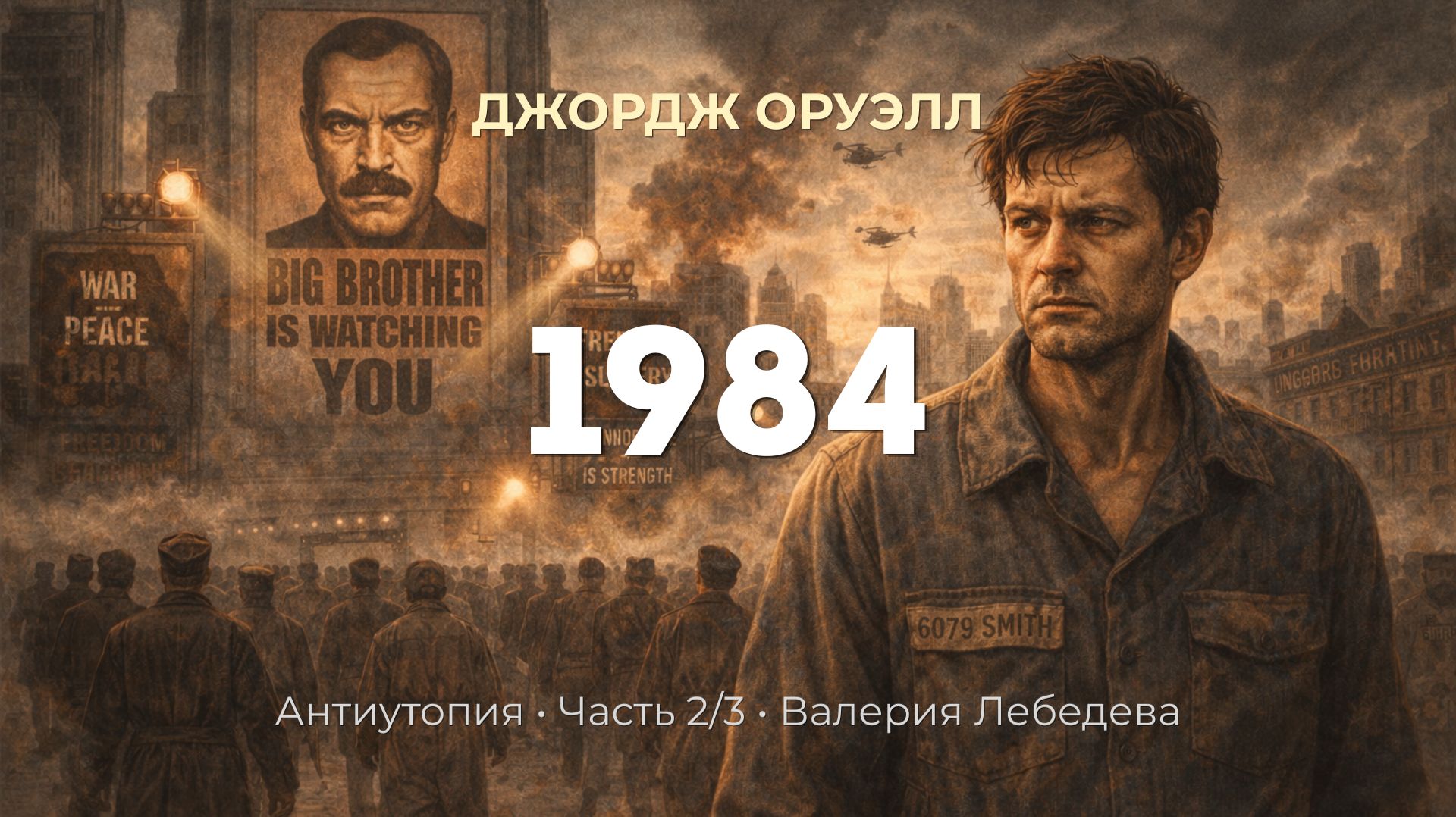 Аудиокнига: 1984 (антиутопия) — Часть 2/3 | Джордж Оруэлл | читает Валерия Лебедева