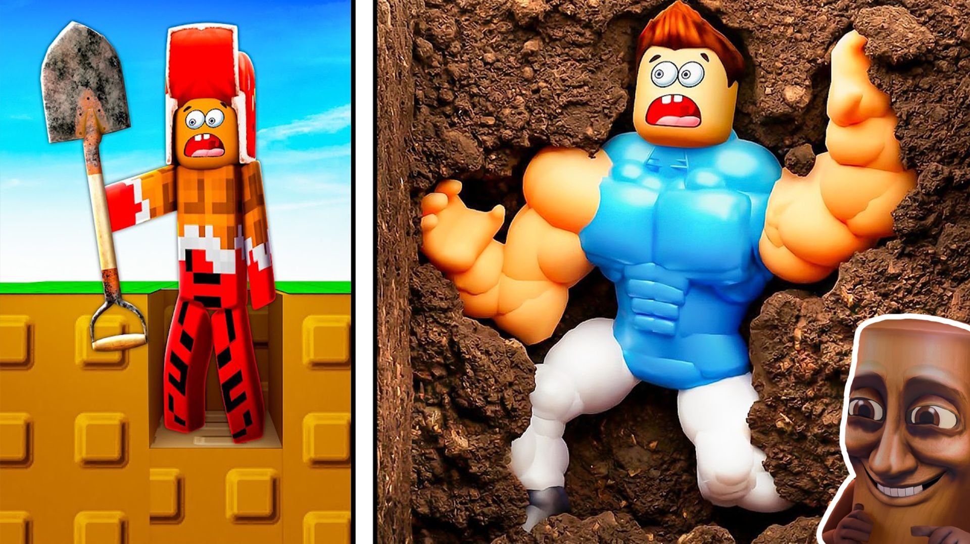 ТУНГ САХУР СМОТРИТ - КОПАЙ, ЧТОБЫ СТАТЬ ГИГАНТОМ!😱 ХУДОЙ ПРОТИВ ОГРОМНОГО ЧЕЛЛЕНДЖ В РОБЛОКС!