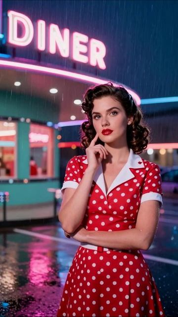 Модный ретро-стиль под дождем #ретро #мода #душевность