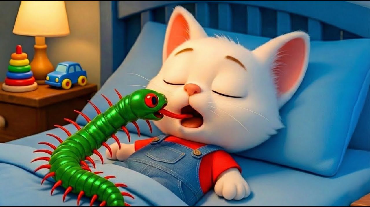 😱 Гигантская сороконожка залезает в рот котёнку… Концовка ШОКИРУЕТ вас 🐱🐛