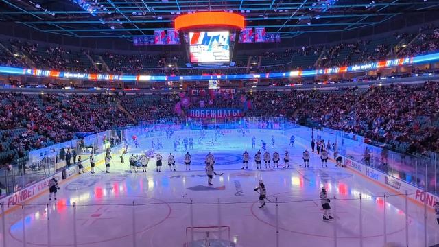 Представление игроков СКА в Ледовом дворце с игроками на льду