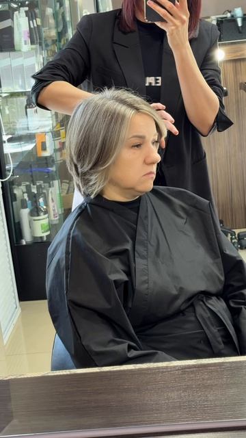 Добавили контур и седина теперь не выглядит сединой