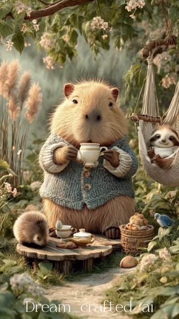 Котовасия №177: Капибара в жизни знает толк...